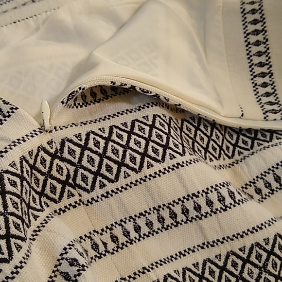 Loft Pencil Skirt Cotton Geometric Print size 12 - Picture 5 of 5